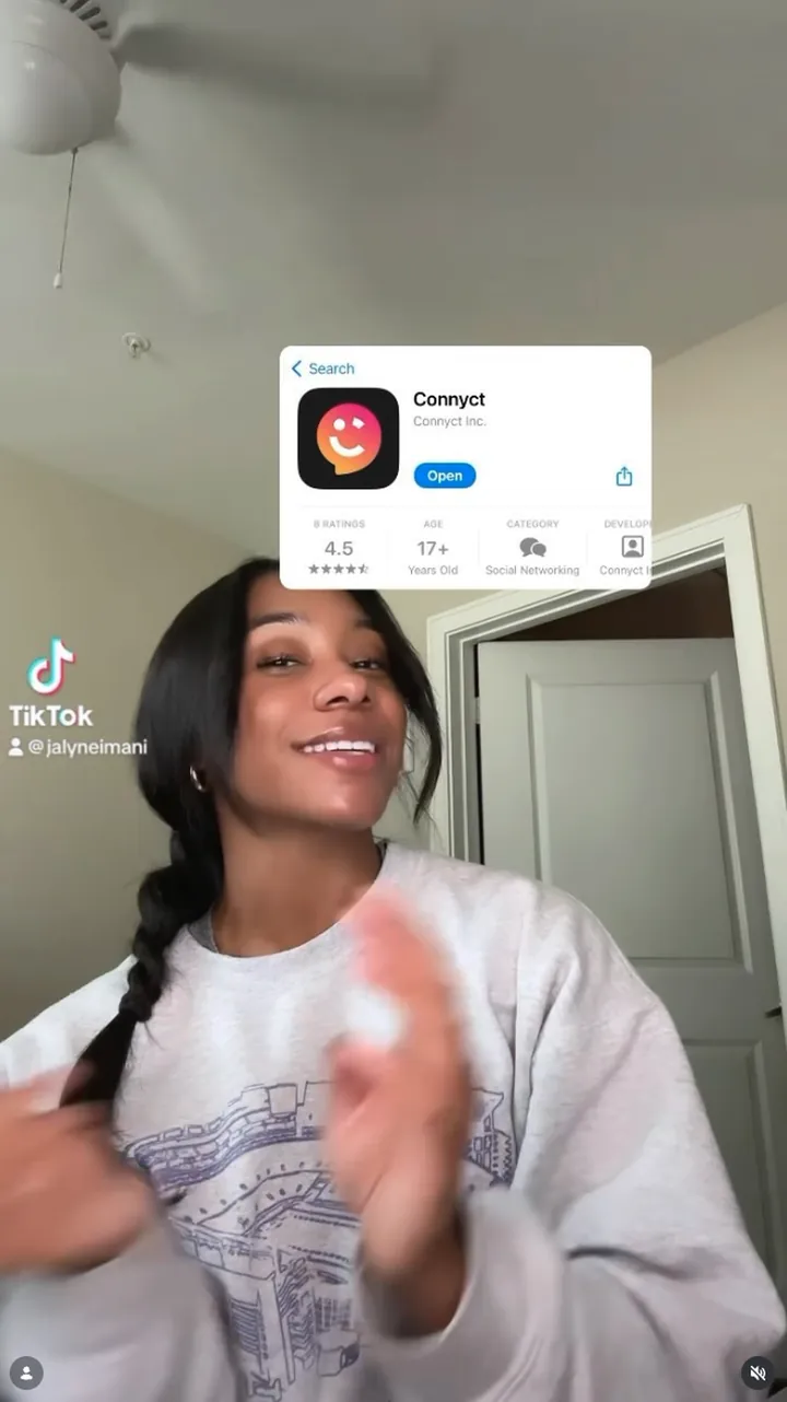 Connyct creator TikTok featuring the app